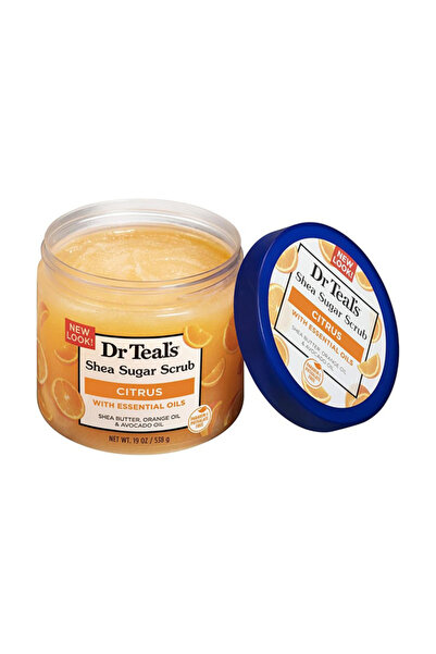 Dr Teals مقشر الجسم بسكر الشيا، الحمضيات، 538 جم