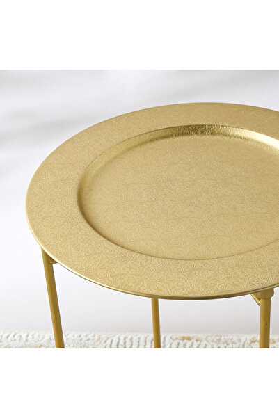 Lifestyle Metallic Side Table - 36x36x46 cms
