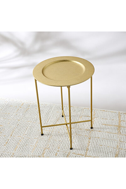 Lifestyle Metallic Side Table - 36x36x46 cms