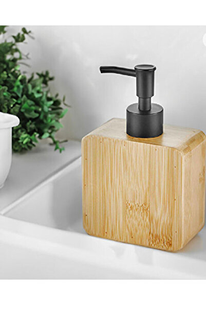 Duffa Φυσικός διανομέας υγρού σαπουνιού από μπαμπού Ξύλινος τετράγωνος μοντέλο επαναγεμιζόμενος διανομέας υγρού σαπουνιού