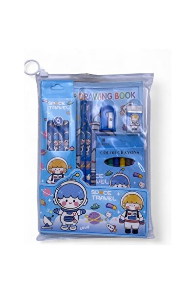 ABS Set de desen pentru copii – 8 creioane HB, 8 creioane colorate, radieră, ...