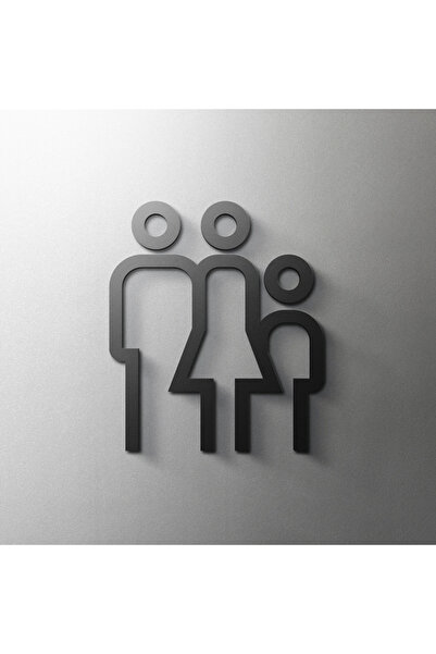 MARESSHİA Siyah tuvalet işareti plaka plastik kapı duvar etiket Wc tutucu işa...