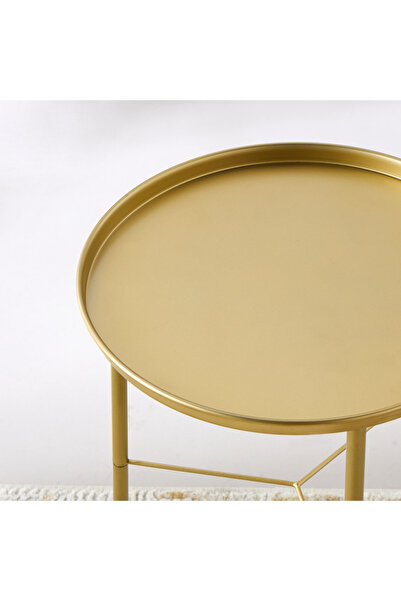Lifestyle Metallic Side Table - 29x29x46 cms