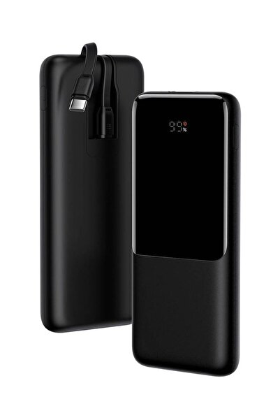 Generic بنك طاقة محمول بسعة ١٠٠٠٠ مللي أمبير/ساعة | منفذ USB مزدوج، بطارية خارجية، شاشة رقمية