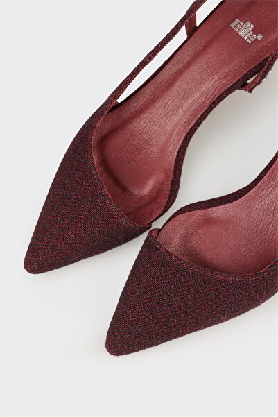 Elle Shoes Bordo Kadın Topuklu Ayakkabı
