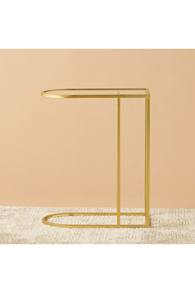 Lifestyle Glass Top Side Table with Pedestal Base