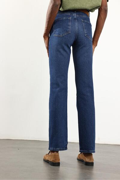 5in1Canpolat Blue Straight Cut Jeans