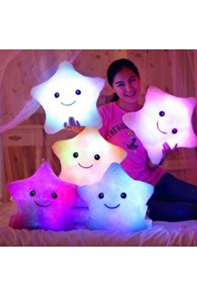 ABS Pernă stea cu lumină LED, galbenă