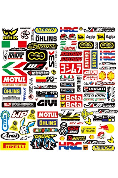 Al Raied مجموعة من 90 ملصقًا للدراجات النارية، ملصقات فينيل مقاومة للطقس، ملص...