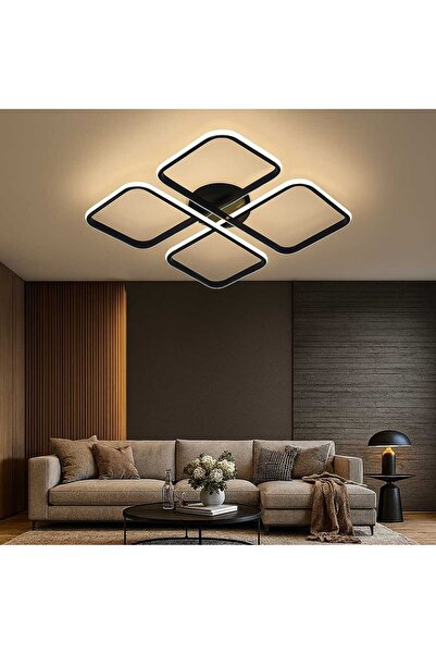 RFAN Candelabru LED, Model R9168/4, cu telecomandă, 3 tipuri de lumină, 74W, ...