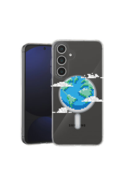 bestcase Carcasă antișoc MagSafe TPU pentru Samsung Galaxy A35, Minecraft Ear...