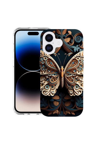 bestcase Carcasă antișoc MagSafe TPU pentru Apple iPhone 17, Fluture Frumuseț...