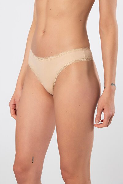 TÜREN 927 Women's Lycra Ribbed Lace String 2-Pack