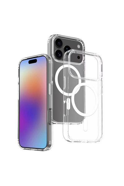 Gpack iPhone 17 Pro Max uyumlu Kılıf M-Safe Şarj Özellikli Sert PC Embos Kapa...