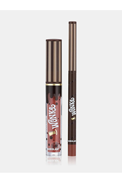 Shiglam Willy Wonka Cocoa Kiss Lip Duo, Cookies N' Milk by Shiglam