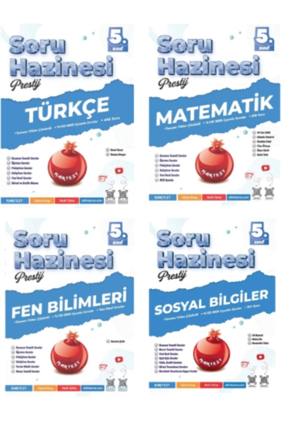 Nartest Yayınları 5.SINIF PRESTİJ TÜRKÇE - MATEMATİK - FEN BİLİMLERİ - SOSYAL...