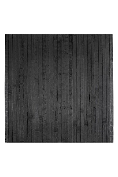 OEM Bamboo and rubber bath mat, black, 50 x 50 cm