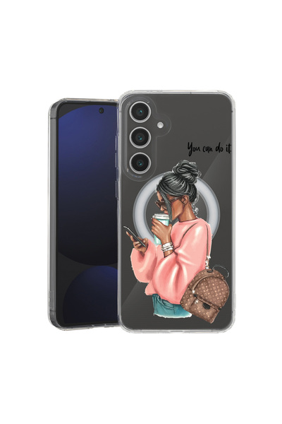 bestcase Carcasă antișoc MagSafe TPU pentru Samsung Galaxy A55, Fata cumpărăt...