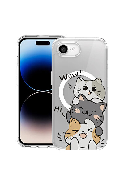 bestcase Carcasă antișoc MagSafe TPU pentru Apple iPhone 16e, Cat Wow, 198833...