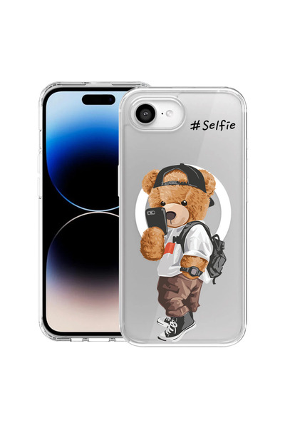 bestcase Carcasă antișoc MagSafe TPU pentru Apple iPhone 16e, ursuleț de pluș...