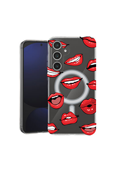 bestcase Carcasă antișoc MagSafe TPU pentru Samsung Galaxy A35, model buze - ...