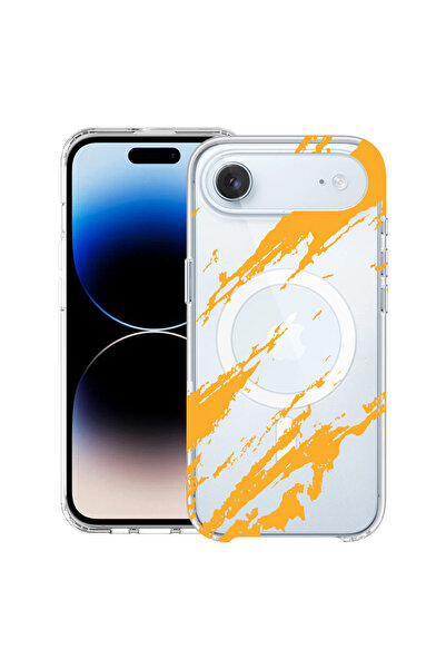 bestcase Carcasă antișoc MagSafe TPU pentru Apple iPhone 17 Air, dungi aurii,...