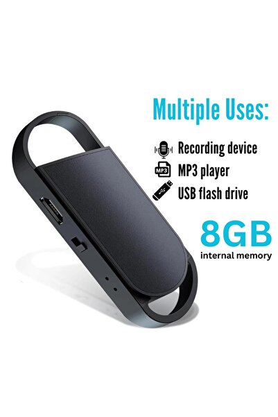 iUni Reportofon breloc SK008, 8GB, autonomie 18 ore, player MP3