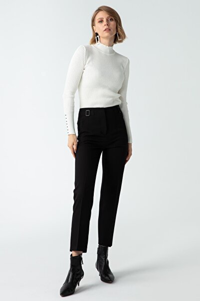 Journey Buckle-Front-Back Double Collet Detail, Trousers