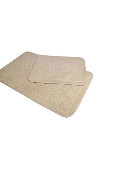Valentini Bianco Set de 2 covorașe de baie, 100% bumbac, antiderapante, model...