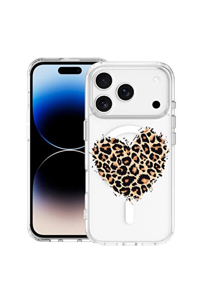 bestcase Carcasă antișoc MagSafe TPU pentru Apple iPhone 17 Pro, model inimă ...