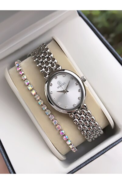 Homies سوار ساعة يد نسائية أصلي بيضاوي الشكل بضمان لمدة عامين مقاوم للماء