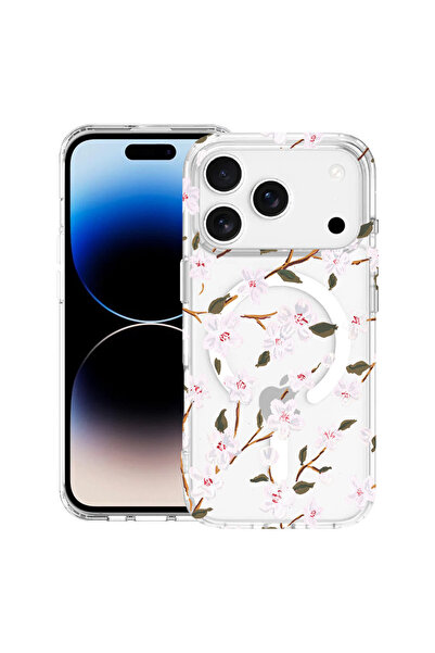 bestcase Carcasă antișoc MagSafe TPU pentru Apple iPhone 17 Pro Max, floare d...