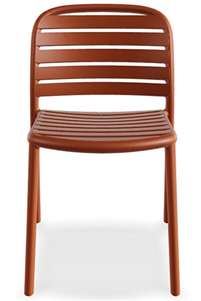 Papatya Tarabya Sandalye Kor Kırmızı - Plastik Bahçe Balkon Mutfak Sandalyesi