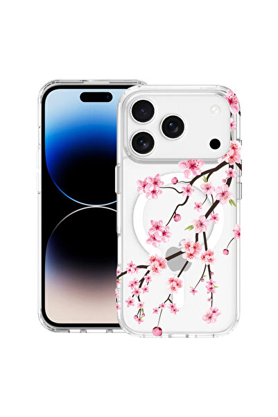 bestcase Carcasă antișoc MagSafe TPU pentru Apple iPhone 17 Pro, cireș japone...