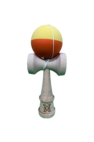 Flippy Kendama X Originala, Profesionala, Flippy, din Lemn, Rubber Grip, 18 c...