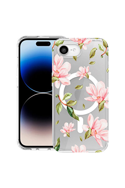 bestcase Carcasă antișoc MagSafe TPU pentru Apple iPhone 16e, Colecția Flower...