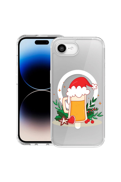 bestcase MagSafe Anti Shock TPU калъф за Apple iPhone 16e, Коледна бира, 1988...