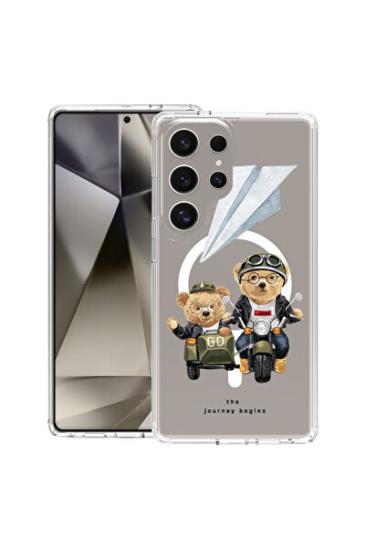 bestcase Carcasă antișoc MagSafe TPU pentru Samsung Galaxy S25 Ultra, Teddy O...