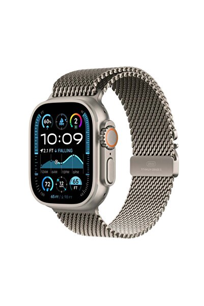 Apple Carcasă din titan de 49 mm pentru ceasul Ultra 2 GPS + Cellular cu buclă milaneză din titan