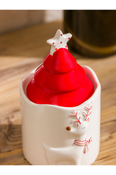 LC Waikiki Lcw Home Mixed Christmas Themed Ceramic Storage Container from Renkli̇mağazadan