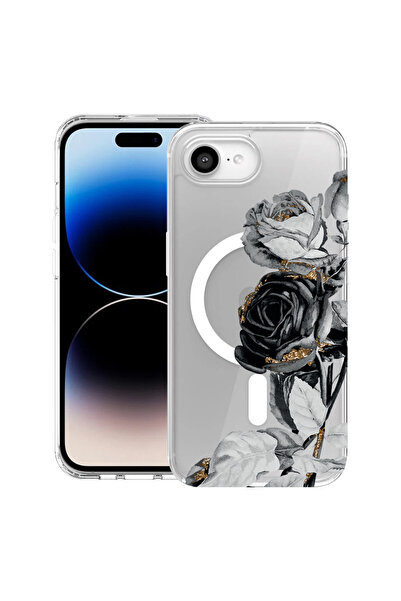 bestcase Carcasă antișoc MagSafe TPU pentru Apple iPhone 16e, negru-roz, 1988...