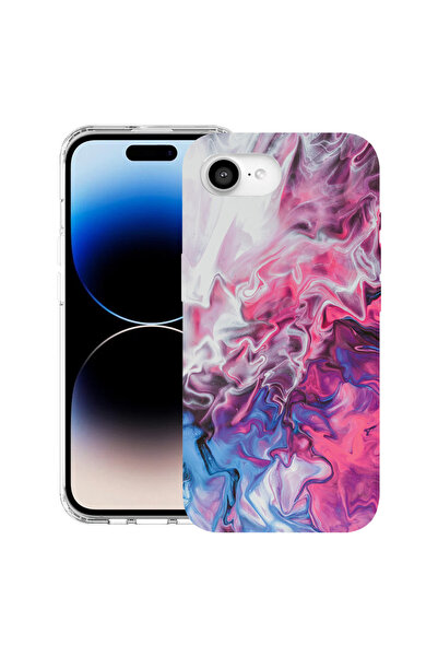 bestcase MagSafe Anti Shock TPU калъф за Apple iPhone 16e, мраморно розов и с...