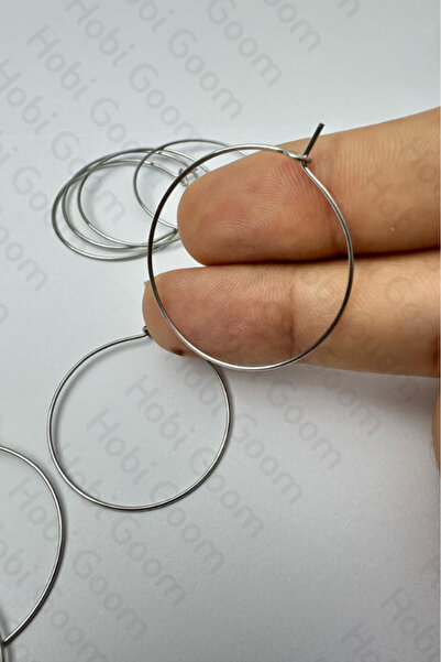 Hobi Goom حلقة أذن من الفولاذ المقاوم للصدأ بلون فضي لصناعة المجوهرات |   10 ...