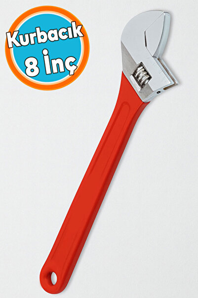 NZB مفتاح ربط بريطاني 8 بوصات (19.5 سم) احترافي قابل للتعديل، جسم فولاذي، مقبض مريح، مع برغي