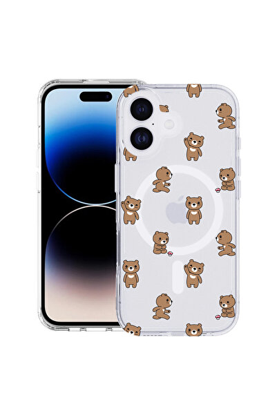bestcase Carcasă antișoc MagSafe TPU pentru Apple iPhone 17, model ursuleț de...