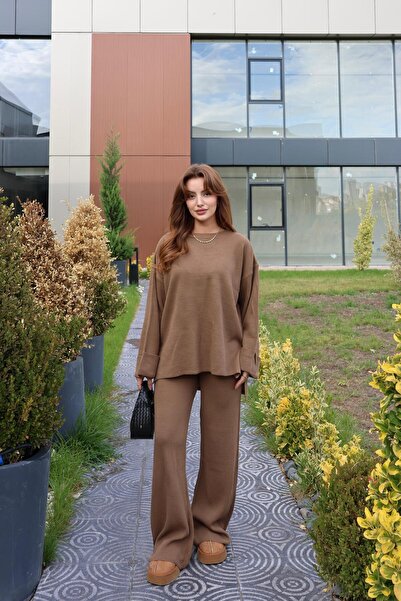 BAŞARAN Mink Knitwear Bottom-Upper Set