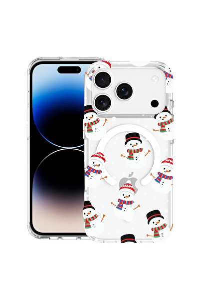 bestcase Carcasă antișoc MagSafe TPU pentru Apple iPhone 17 Pro, Om de zăpadă...