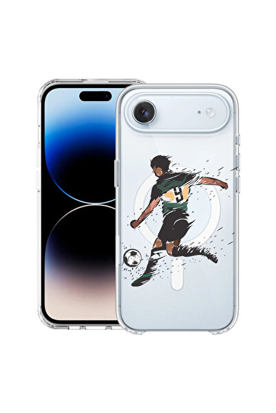 bestcase Carcasă antișoc MagSafe TPU pentru Apple iPhone 17 Air, model fotbal...