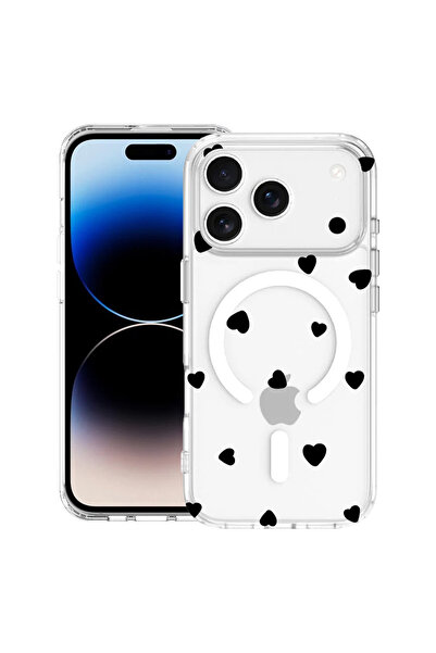 bestcase Carcasă antișoc MagSafe TPU pentru Apple iPhone 17 Pro, model inimă,...