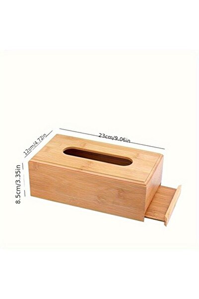 Kiesa Natural Bamboo Napkin Holder Wooden Decorative Napkin Holder Desktop Napkin Holder